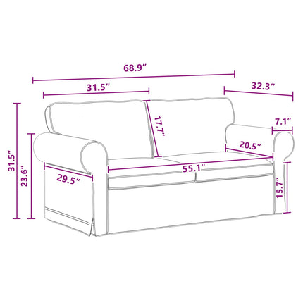 Soffa Mörkgrå 175 x 82 x 80 cm tyg