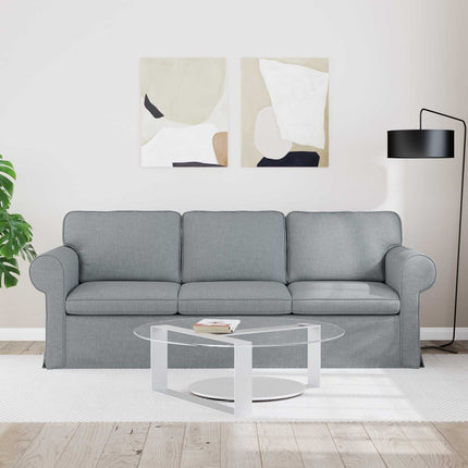Soffa Ljusgrå 215 x 82 x 80 cm tyg