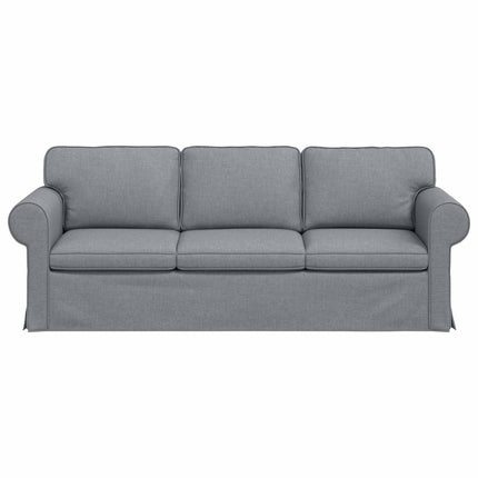 Soffa Ljusgrå 215 x 82 x 80 cm tyg