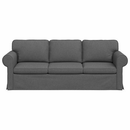 Soffa Mörkgrå 215 x 82 x 80 cm tyg