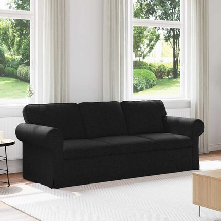 Soffa Svart 215 x 82 x 80 cm tyg