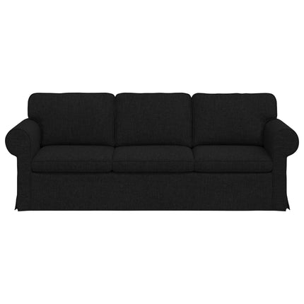Soffa Svart 215 x 82 x 80 cm tyg