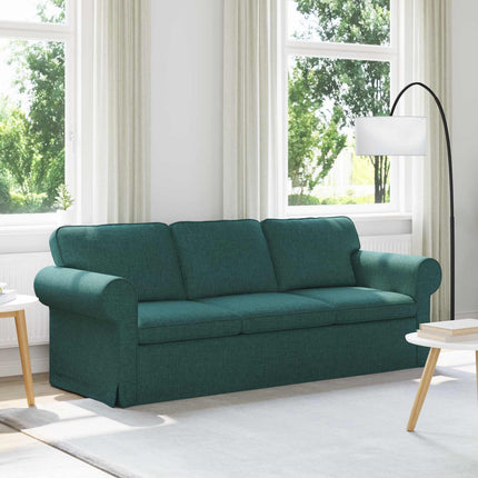 Soffa Mörkgrön 215 x 82 x 80 cm tyg