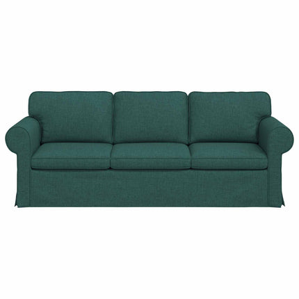 Soffa Mörkgrön 215 x 82 x 80 cm tyg
