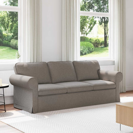 Soffa Taupe 215 x 82 x 80 cm tyg