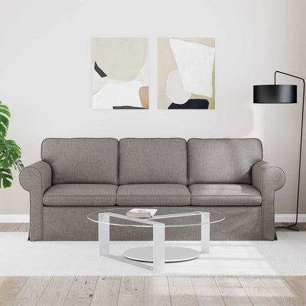Soffa Taupe 215 x 82 x 80 cm tyg