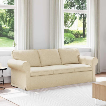 Soffa Kräm 215 x 82 x 80 cm tyg