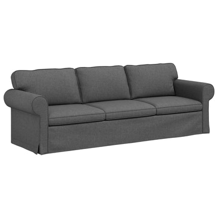 Soffa Mörkgrå 245 x 82 x 80 cm tyg