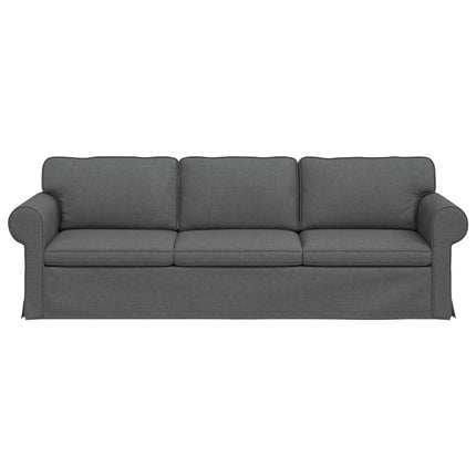 Soffa Mörkgrå 245 x 82 x 80 cm tyg