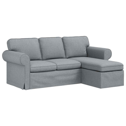 Soffa Ljusgrå 195 x 138 x 80 cm tyg