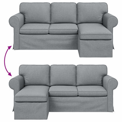 Soffa Ljusgrå 195 x 138 x 80 cm tyg
