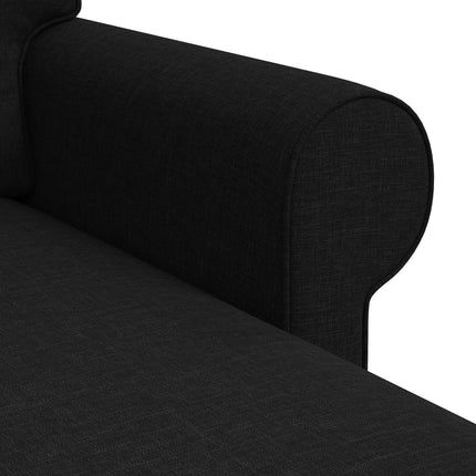 Soffa Svart 195 x 138 x 80 cm tyg