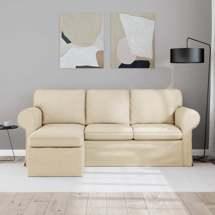 Soffa Kräm 195 x 138 x 80 cm tyg