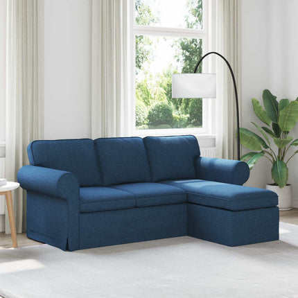 Soffa Blå 195 x 138 x 80 cm tyg