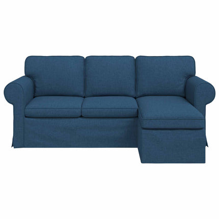 Soffa Blå 195 x 138 x 80 cm tyg