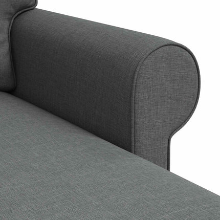 Soffa Mörkgrå 215 x 138 x 80 cm tyg