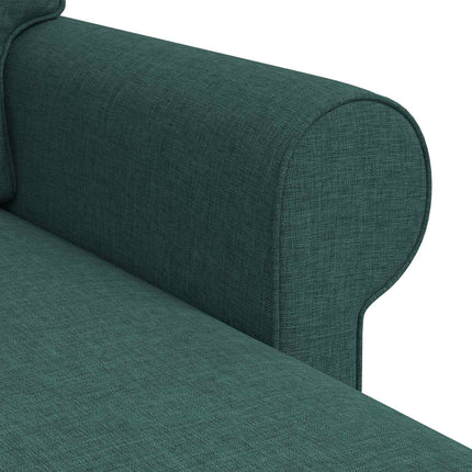 Soffa Mörkgrön 215 x 138 x 80 cm tyg