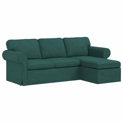 Soffa Mörkgrön 215 x 138 x 80 cm tyg