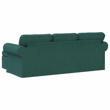 Soffa Mörkgrön 215 x 138 x 80 cm tyg