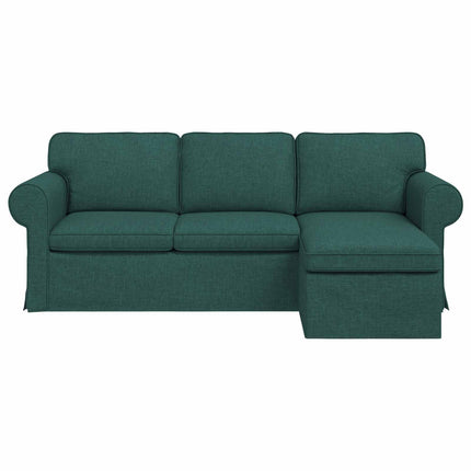 Soffa Mörkgrön 215 x 138 x 80 cm tyg