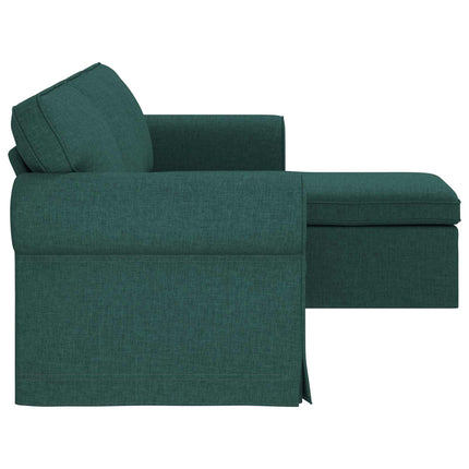 Soffa Mörkgrön 215 x 138 x 80 cm tyg