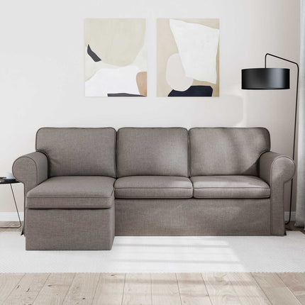 Soffa Taupe 215 x 138 x 80 cm tyg
