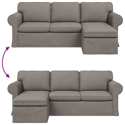 Soffa Taupe 215 x 138 x 80 cm tyg