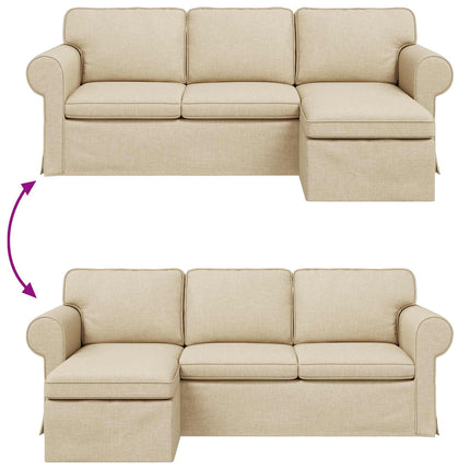Soffa Kräm 215 x 138 x 80 cm tyg