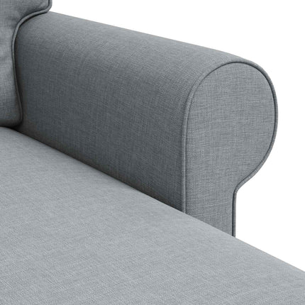 Soffa Ljusgrå 245 x 138 x 80 cm tyg