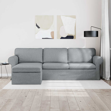 Soffa Ljusgrå 245 x 138 x 80 cm tyg