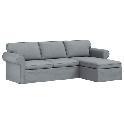 Soffa Ljusgrå 245 x 138 x 80 cm tyg