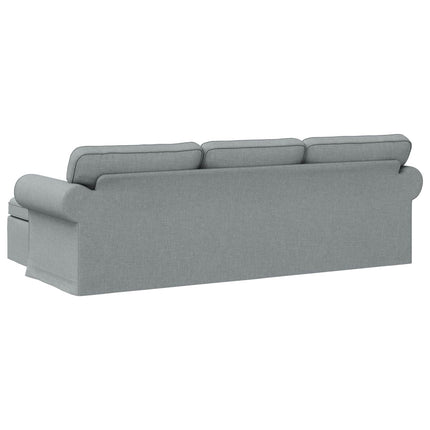 Soffa Ljusgrå 245 x 138 x 80 cm tyg