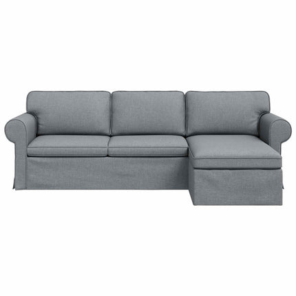 Soffa Ljusgrå 245 x 138 x 80 cm tyg