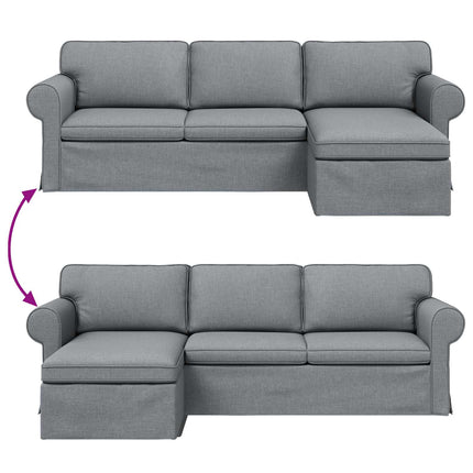 Soffa Ljusgrå 245 x 138 x 80 cm tyg