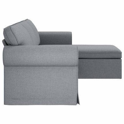 Soffa Ljusgrå 245 x 138 x 80 cm tyg