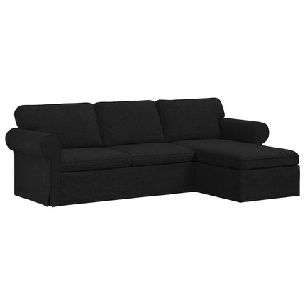 Soffa Svart 245 x 138 x 80 cm tyg