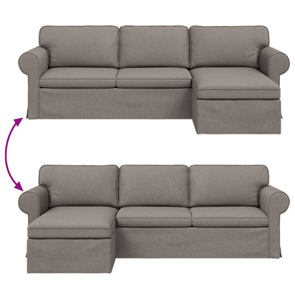 Soffa Taupe 245 x 138 x 80 cm tyg
