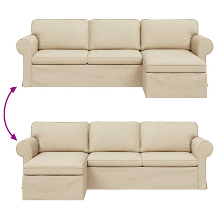 Soffa Kräm 245 x 138 x 80 cm tyg