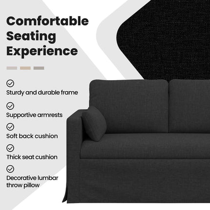 Soffa Svart 139 x 78 x 80 cm tyg
