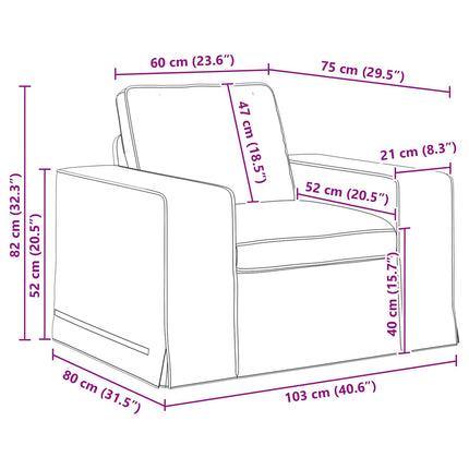 Soffa Mörkgrön 103 x 80 x 82 cm tyg