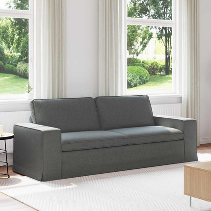 Soffa Mörkgrå 222 x 80 x 82 cm tyg