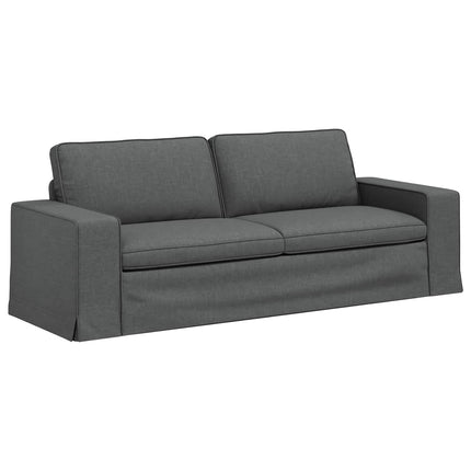 Soffa Mörkgrå 222 x 80 x 82 cm tyg
