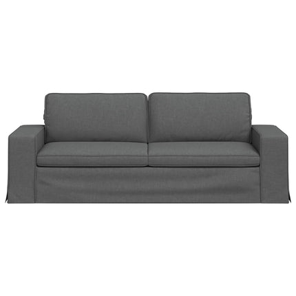 Soffa Mörkgrå 222 x 80 x 82 cm tyg