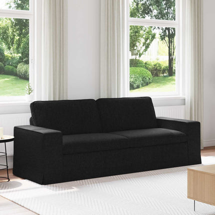 Soffa Svart 222 x 80 x 82 cm tyg