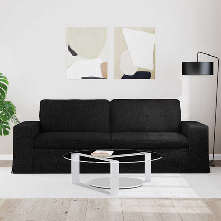 Soffa Svart 222 x 80 x 82 cm tyg