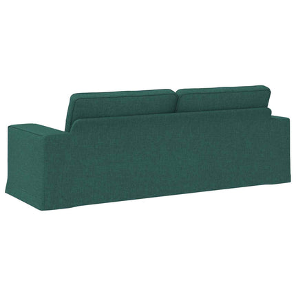 Soffa Mörkgrön 222 x 80 x 82 cm tyg