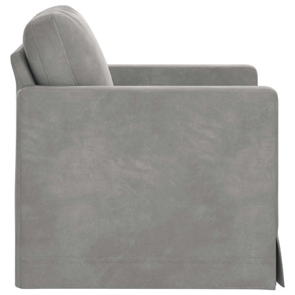 Soffa Ljusgrå 78 x 78 x 80 cm Sammet