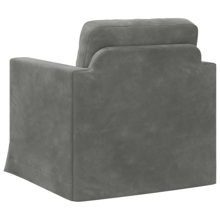 Soffa Mörkgrå 78 x 78 x 80 cm Sammet
