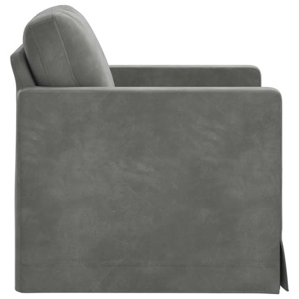 Soffa Mörkgrå 78 x 78 x 80 cm Sammet