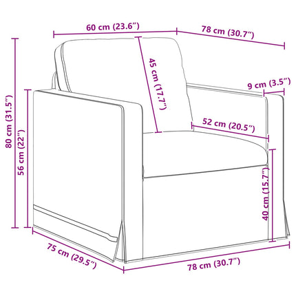 Soffa Mörkgrön 78 x 78 x 80 cm Sammet